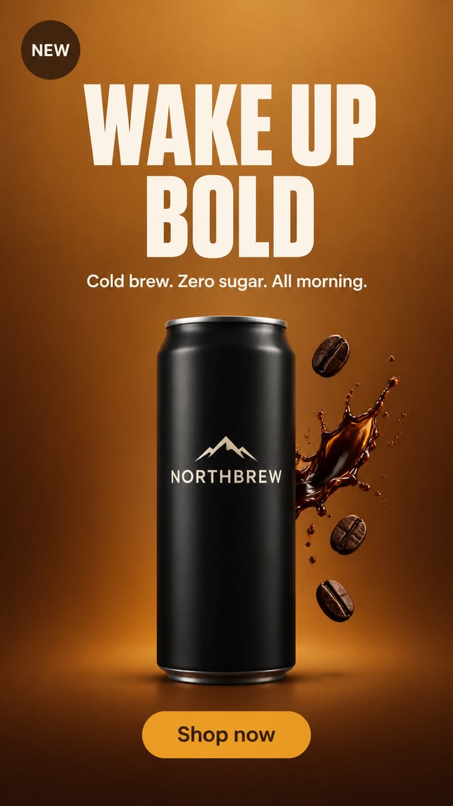 Your ad, made by the Ad Motion Studio template