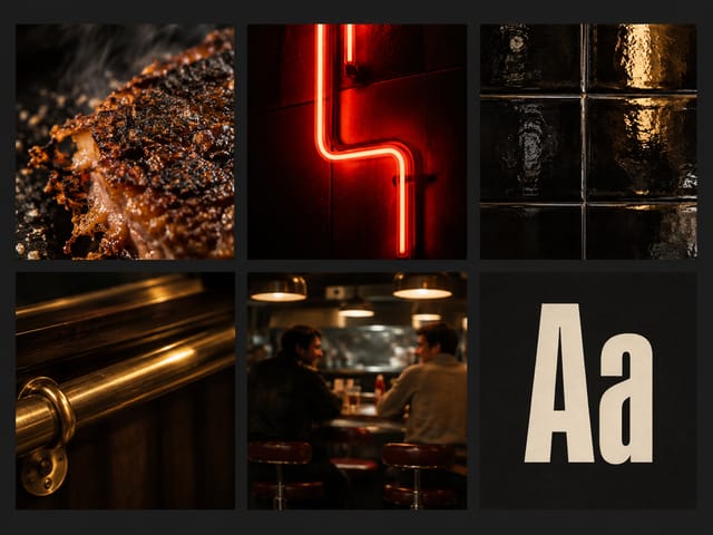 Moodboard, made by the Food & Drink Ad Studio template